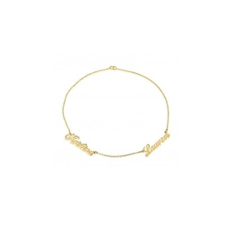 Srebrna verižica + pozlata "2 imeni"