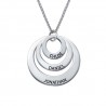 Srebrna verižica " Srce z gravuro 3x"
