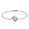 Srebrna zapestnica " Nogica Ime Kristal"