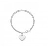 Srebrna zapestnica " Srce - N9"