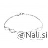 Srebrna zapestnica " Infinity z gravuro 2x"
