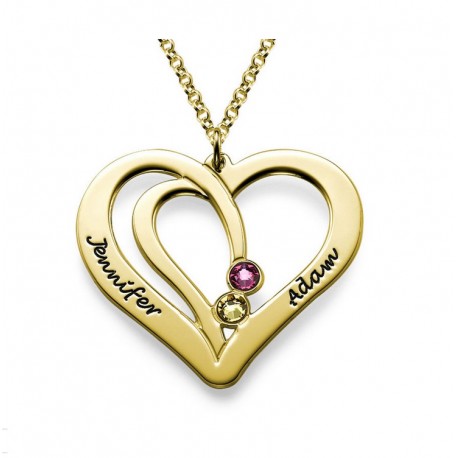 Srebrna verižica "Srce Ime + Kristal"