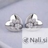 Srebrni uhani srčki s tačkama