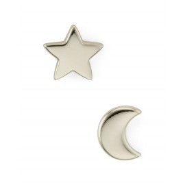 Srebrni uhani "zvezdica in luna"