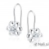Srebrni viseči uhani s cirkoni