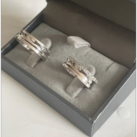 Srebrna prstana "modri " zanjo in zanj