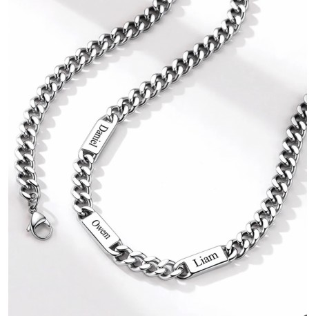 Srebrna verižica s plloščicami 5 mm