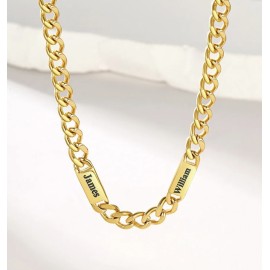 Srebrna moška verižica s pozlato 5 mm