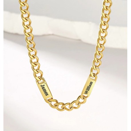 Srebrna moška verižica s pozlato 5 mm