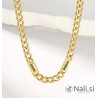 Srebrna moška verižica s pozlato 5 mm