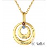 Srebrna verižica "Krog2" s pozlato