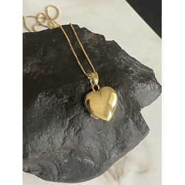 Srebrna verižica s pozlato " Medaljon srce"